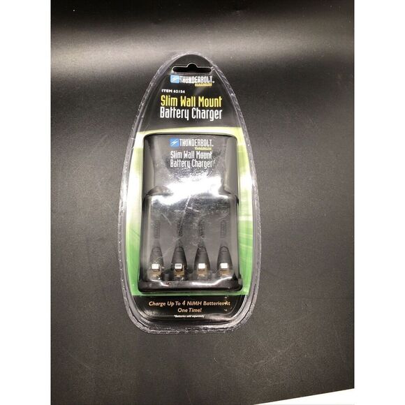 THUNDERBOLT Magnum Slim Wall Mount AA/AAA Battery Charger NEW —4 NiMH At 1 Time - Picture 4 of 11